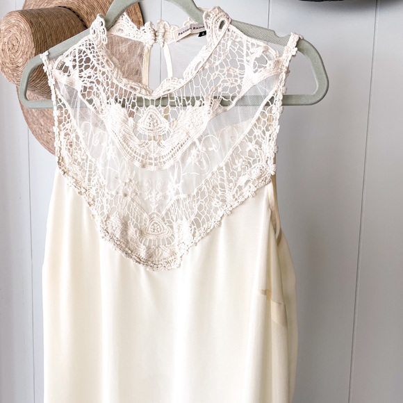 Sheer High Neck Sleeveless Blouse - Picture 2 of 7